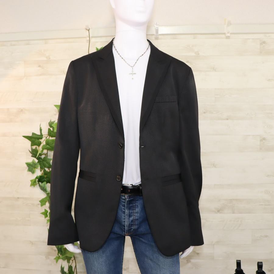 新品 Alessandro Dell' Acqua テーラードジャケット Alessandro Dell'Acqua シングルテーラードジャケット L 黒