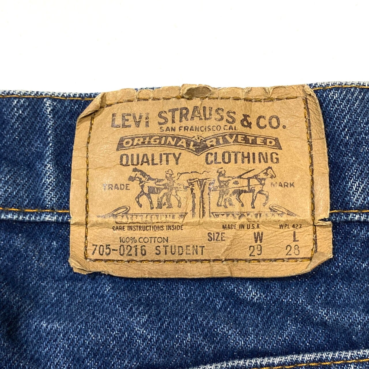 80年代 ビンテージ Levi's リーバイス オレンジタブ 705 0216 STUDENT スリムストレート テーパード デニムパンツ ジーンズ  実寸W27 L27 レディース 古着 80s ヴィンテージ 実寸W27 L27【デニムパンツ】【VTG】 | cave 古着屋【公式】古着通販サイト