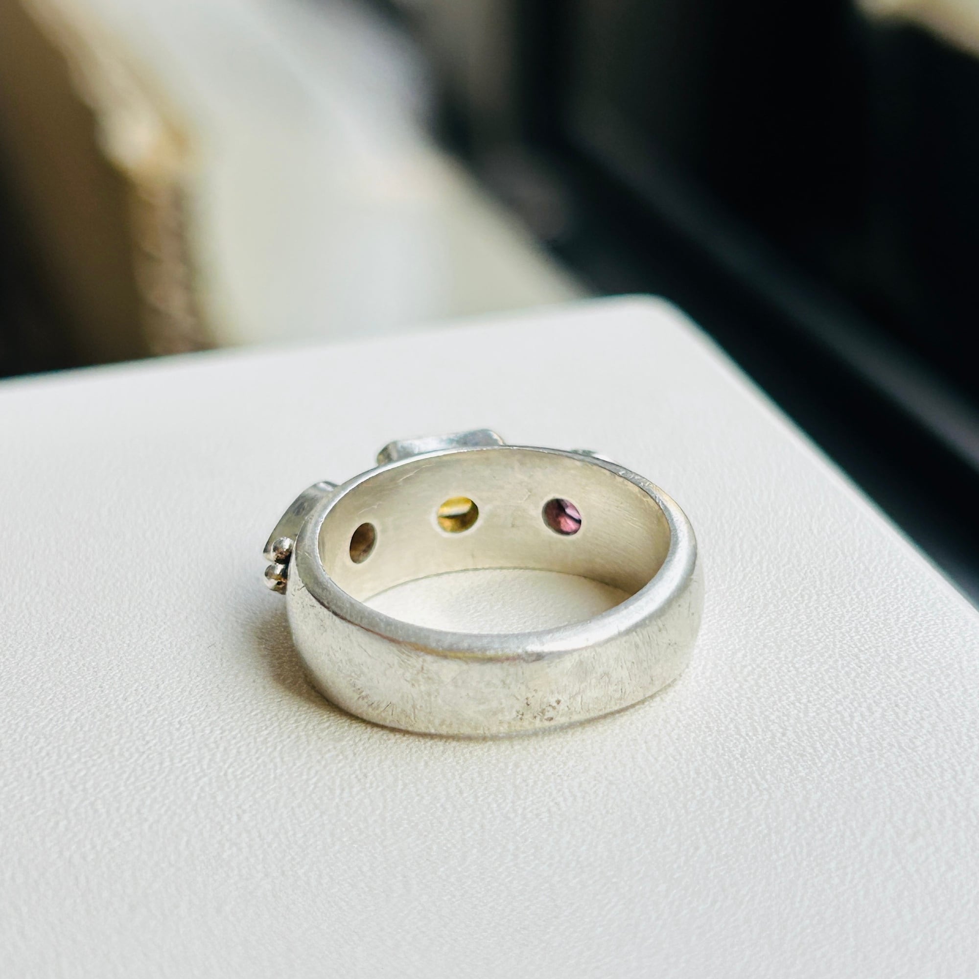 シルバー925 アメジスト＆シトリンリング（12号） | Milo Antiques