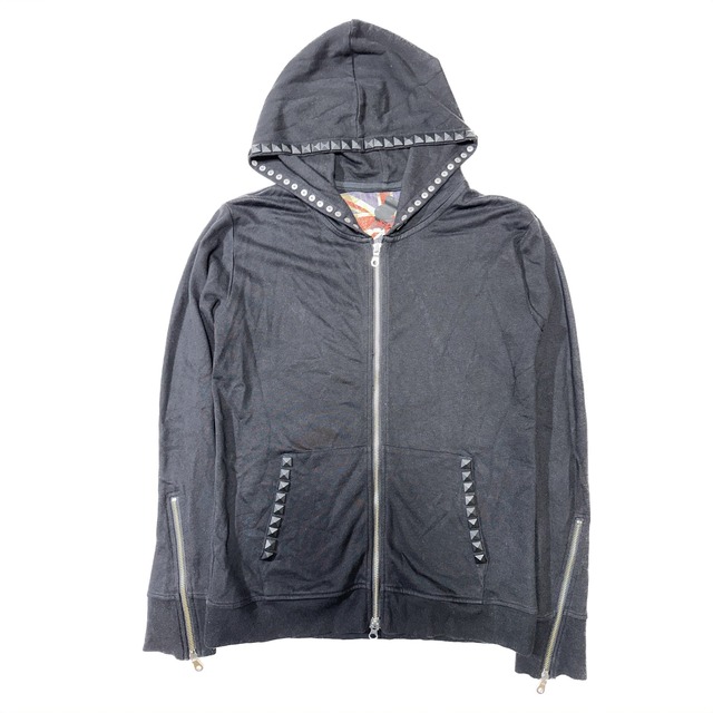 “PPFM” 00’s studs zip-up hoodie