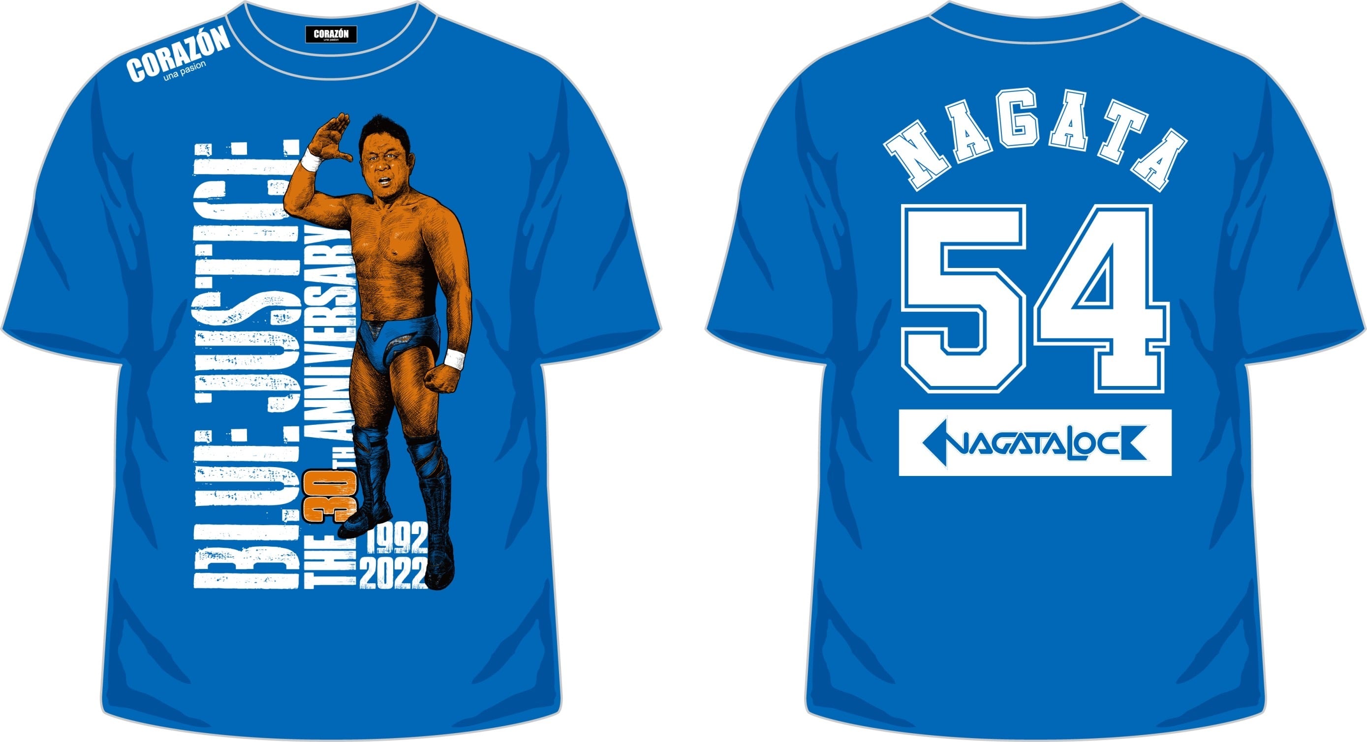 永田裕志✖️CORAZON『NAGATA #54』Tシャツ | コラソンプロレス