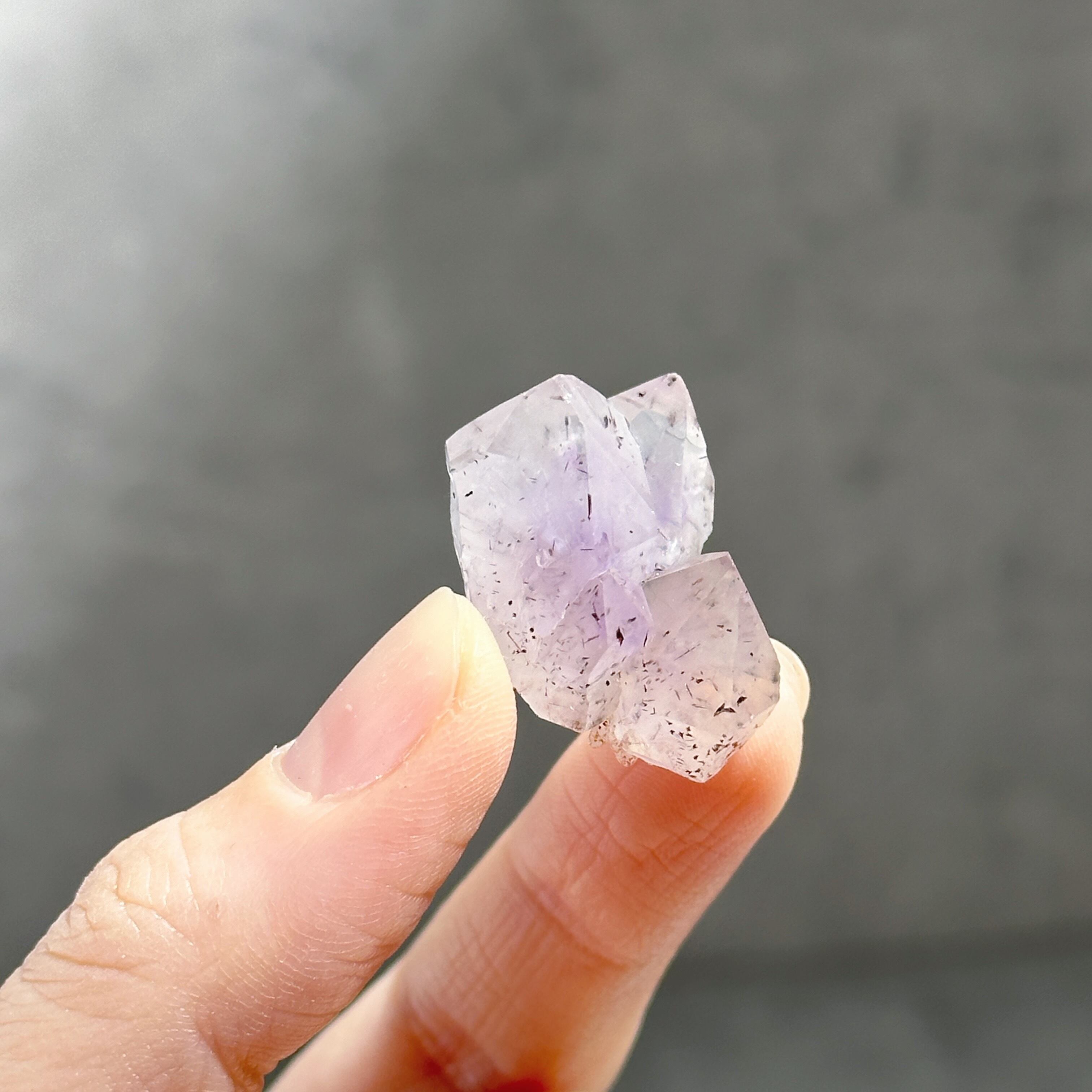 アメリカ産ヘマタイトインアメジスト 原石15◇ Amethyst ◇天然石 