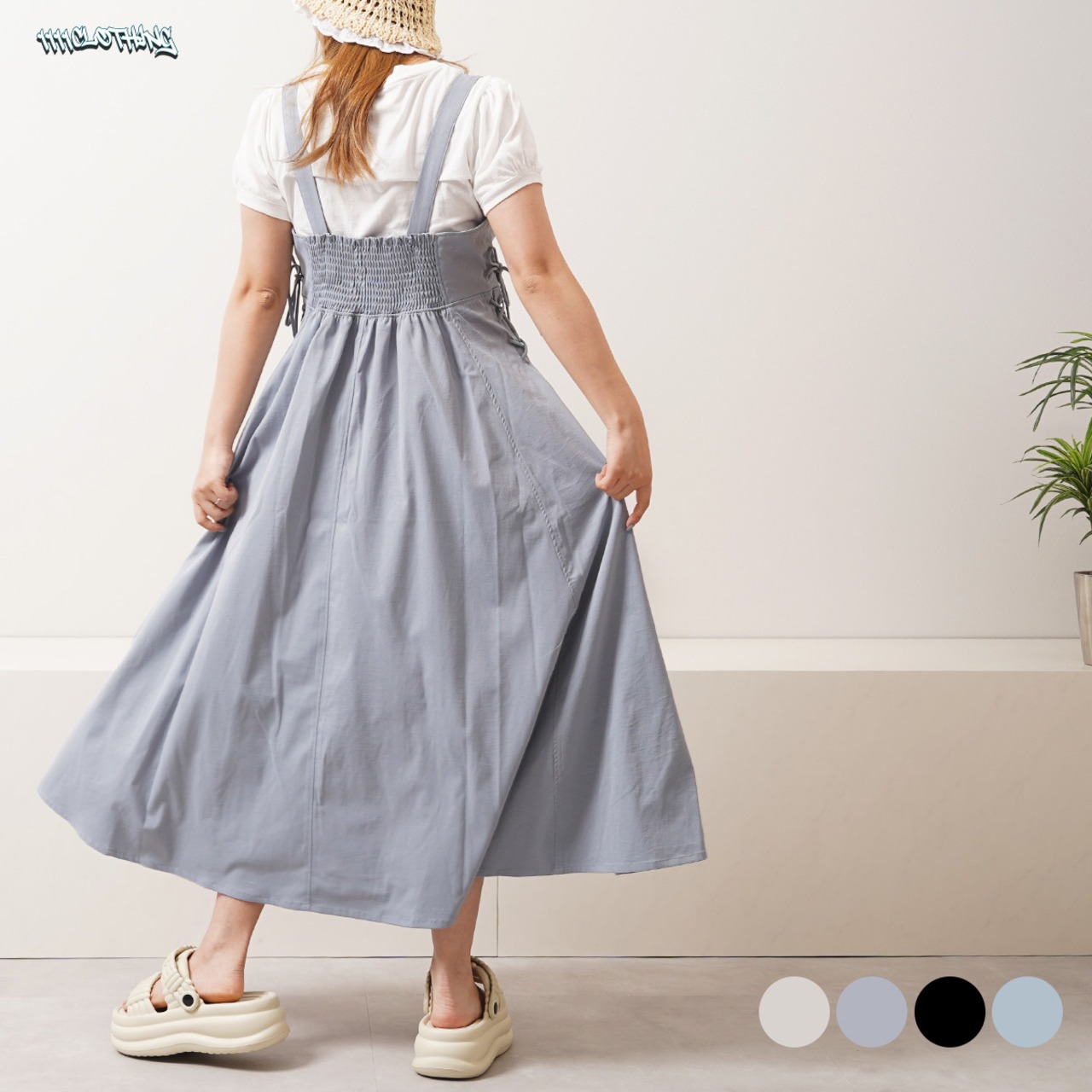 ◆レースアップ ワンピース◆tr-9500523