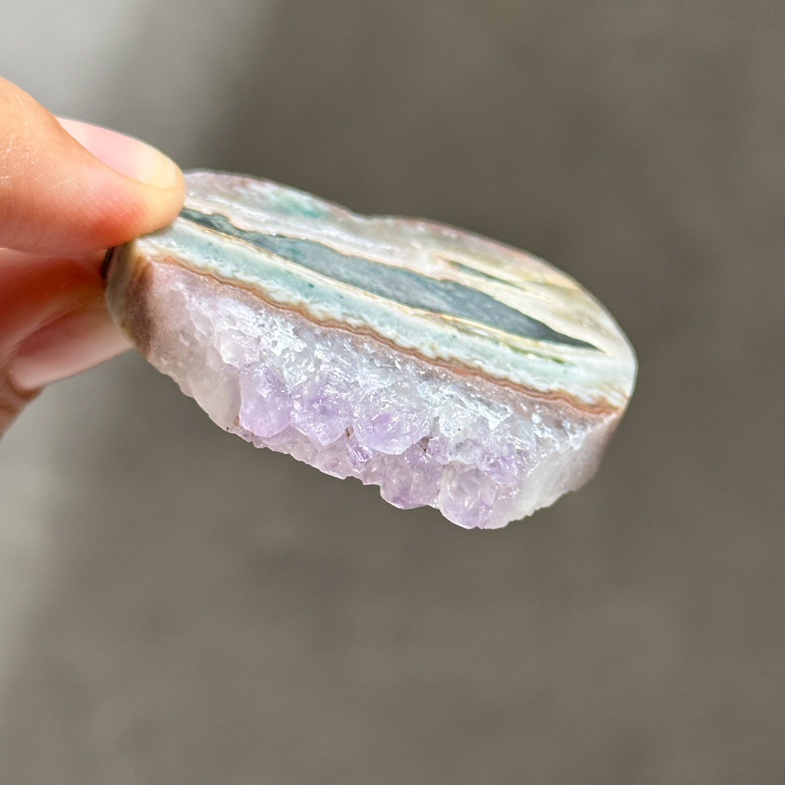 アゲート×アメジスト ハート43◇ Agate× Amethyst ◇天然石・鉱物