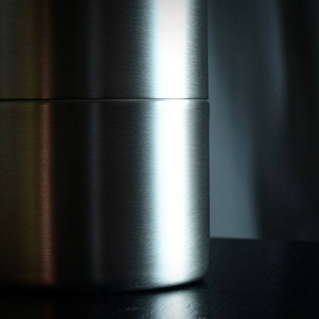東屋 茶筒 中 銅(錫メッキ) / Azmaya Tea Canister (Medium), Copper
