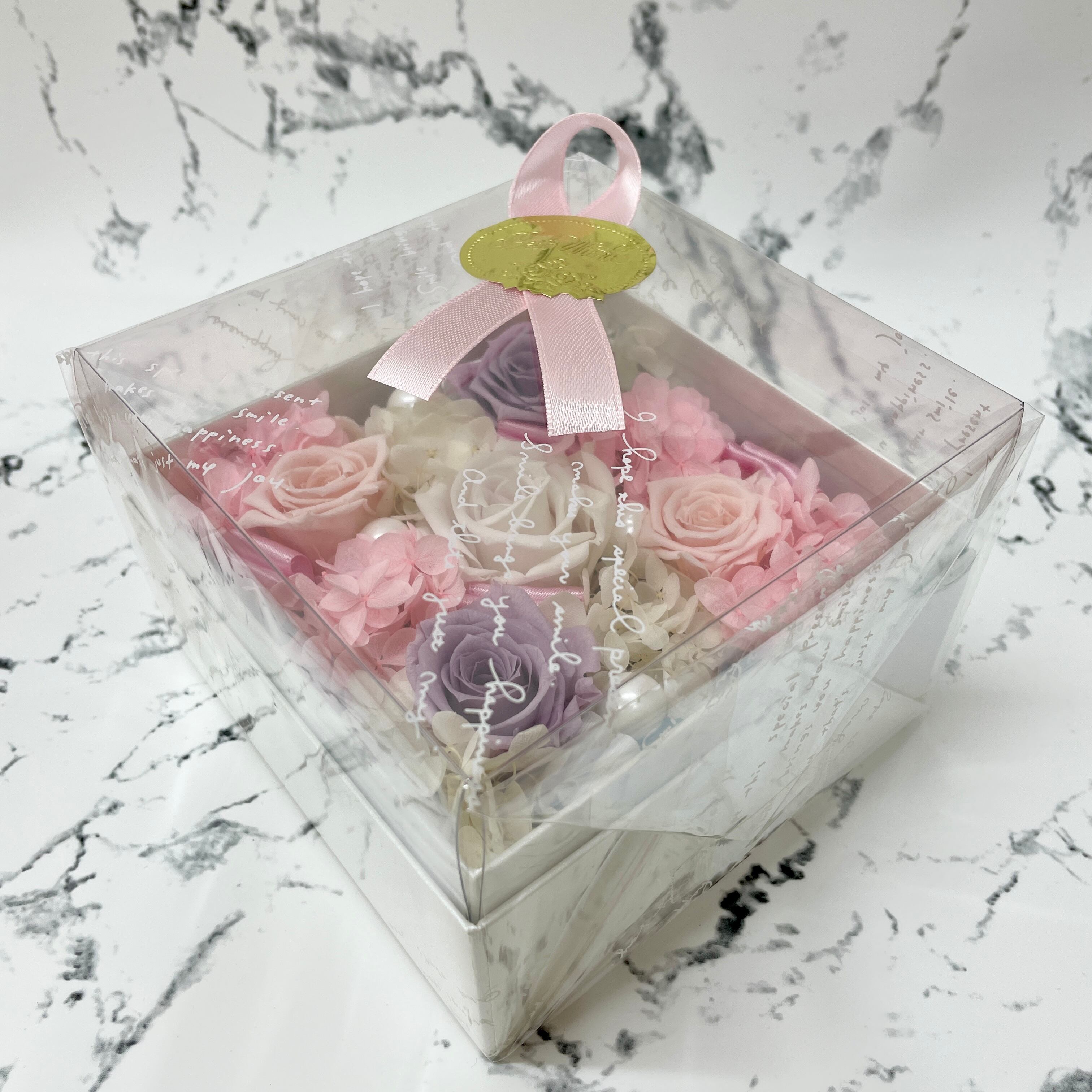 BOXアレンジ】プリザーブドフラワー/ピンク系 | さくらかん