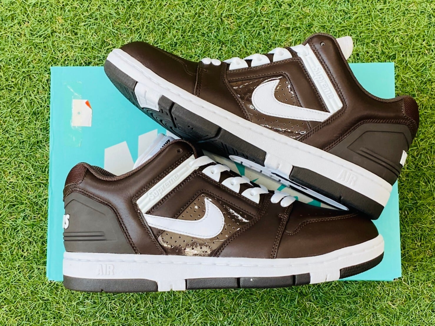 Supreme × NIKE SB AIR FORCE 2 LOW BROWN 26.5cm AA0871-212 ...