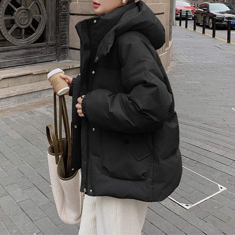 ショート丈 ダウンジャケット/軽量×あったかホワイトダックダウン/フード付き A10020