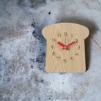 木の食パン時計
