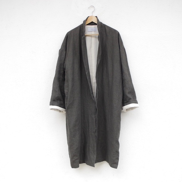 MUYA  Livery coat tailored collar Linen "lining"