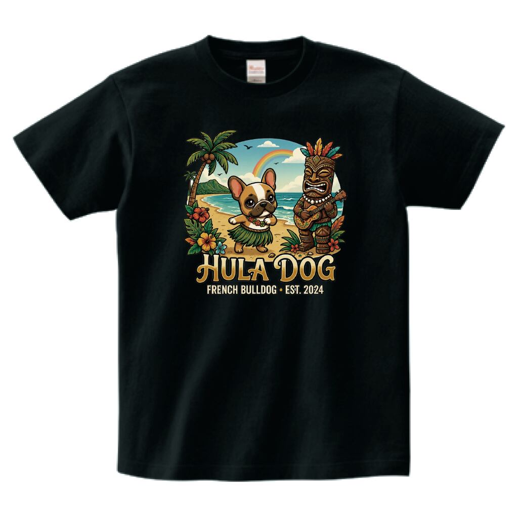 HULA DOGフレンチブルドッグアロハTシャツ
