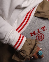 1960's Red Line Rib / Front Zip Sweat Shirt