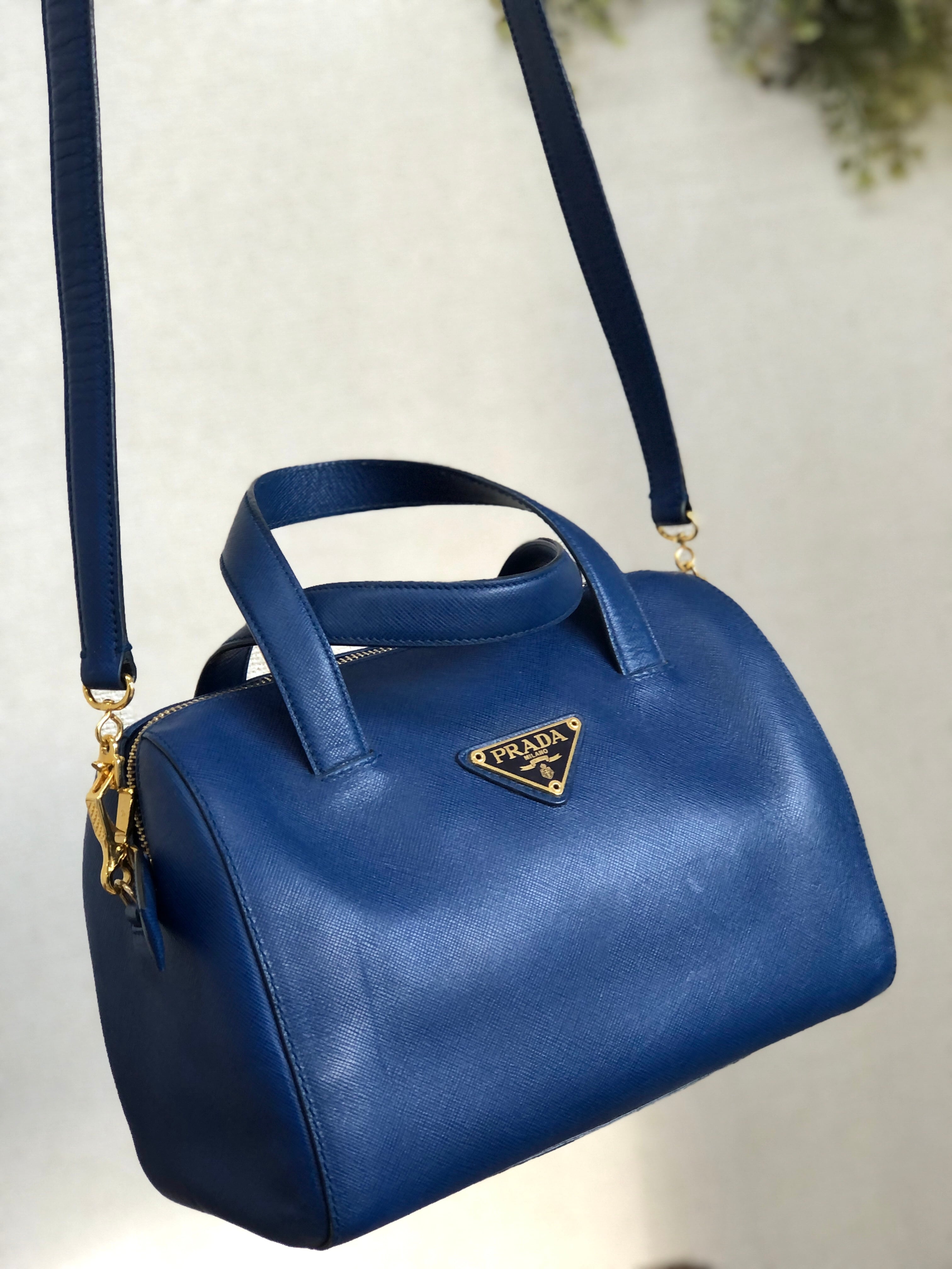 PRADA プラダ トライアングルロゴ サフィアーノレザー ミニボストン