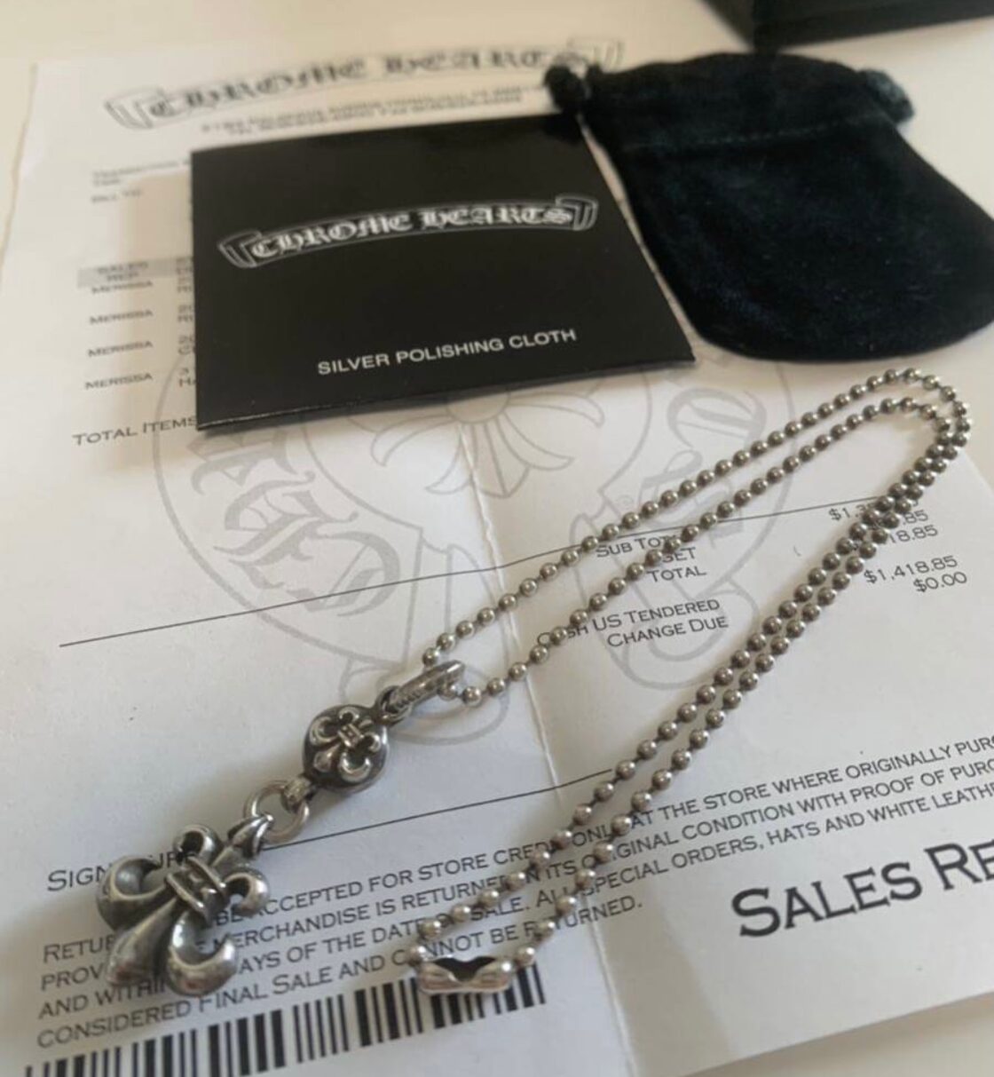 CHROME HEARTS クロムハーツ 1ボールBSフレアチャーム ボールチェーン  