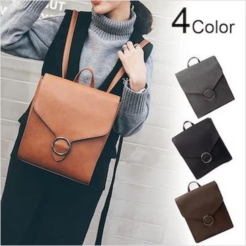 今すぐ欲しいバックパック23エコバッグ新作4Color パック レディース バックパック おしゃれ スクエア 無地 シンプル リュック