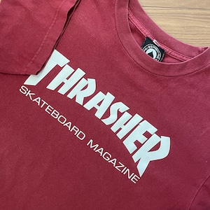 【THRASHER】ロゴ プリント Tシャツ スラッシャー スケートボード Mサイズ us古着