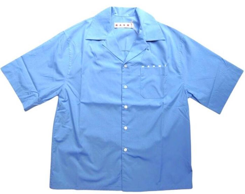 MARNI（マルニ） 【BLUE POPLIN BOWLING SHIRT WITH PEEPING MARNI