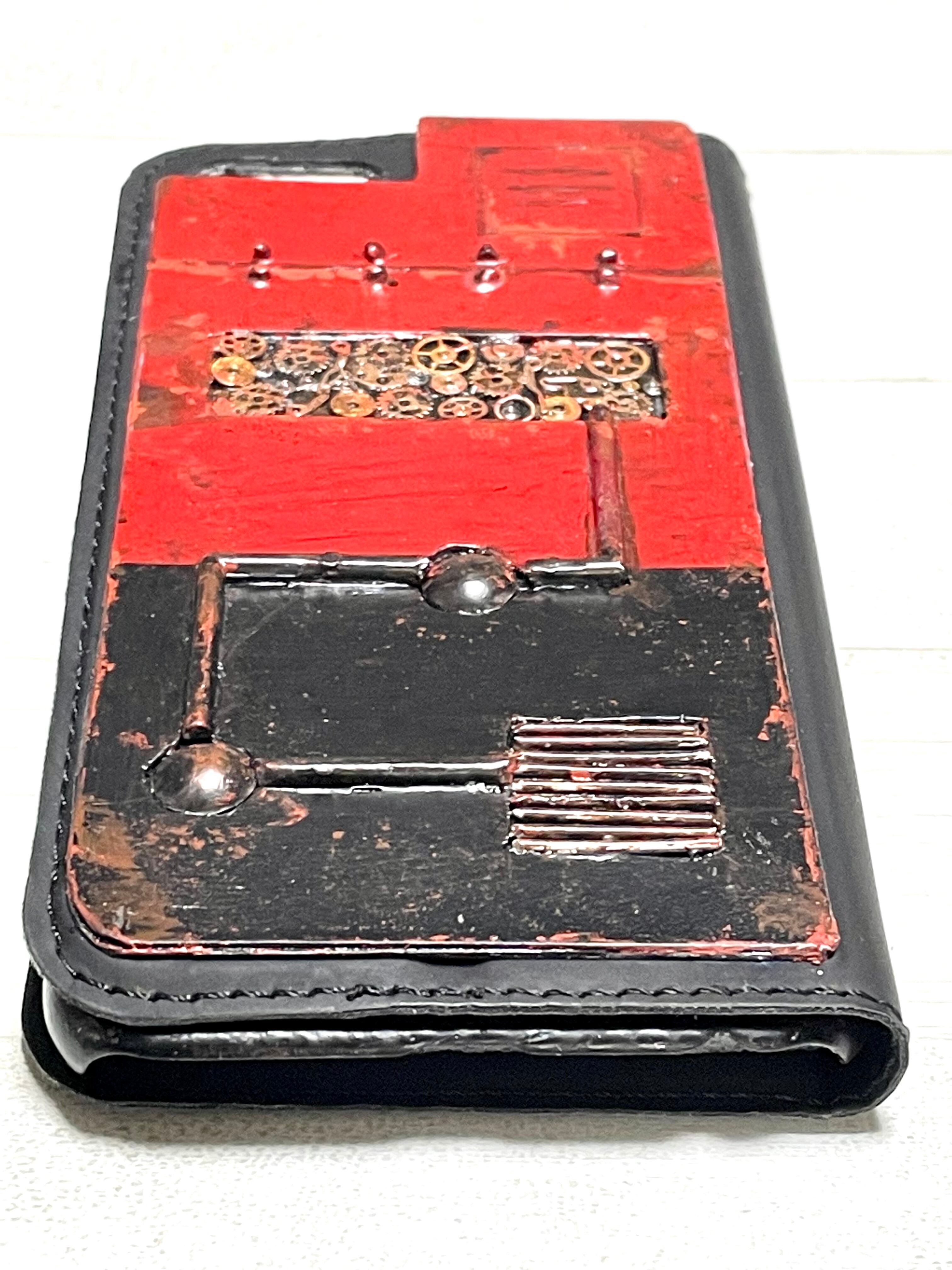 スチームパンクスペースギアRBさび塗装強化iプレート手帳型