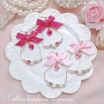 《 Ribbon heart hoop jewelry 》 リボンハートフープジュエリー ピアス/イヤリング