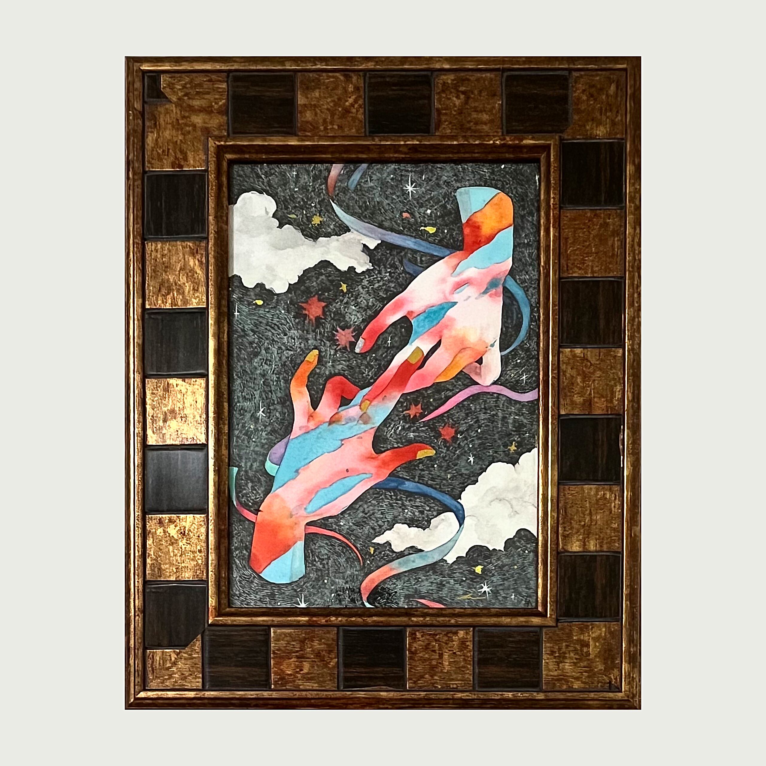 夢想　アクリル創造絵画　F4 F4号サイズ アクリル画「生活と日々の音色」 | have a nice day!