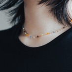 ビーズステーションネックレス サージカルステンレス SUS316L