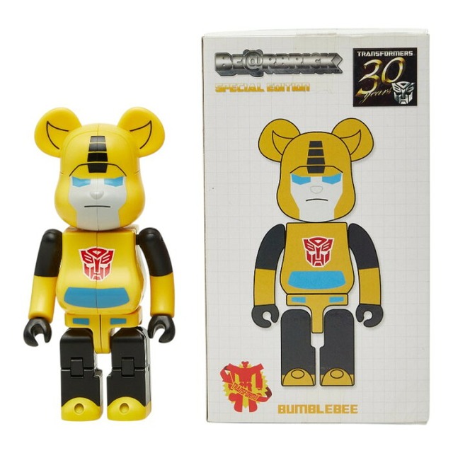 メディコムトイ ベアブリック200％ TRANSFORMERS BUMBLEBEE フィギュア おもちゃ 置物 イエロー メンズ MEDICOM TOY 【中古】