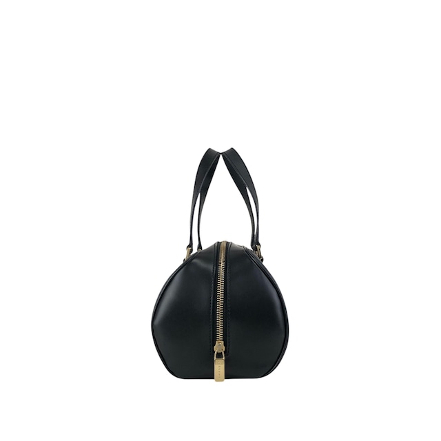CELINE セリーヌ ハンドバッグ ブラック ロゴ型押し レザー ロールバッグ vintage ヴィンテージ オールド 2jj6ge