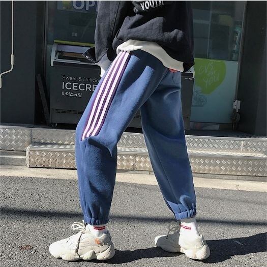 全3色 スウェット カジュアル サイドライン メンズ 韓国風