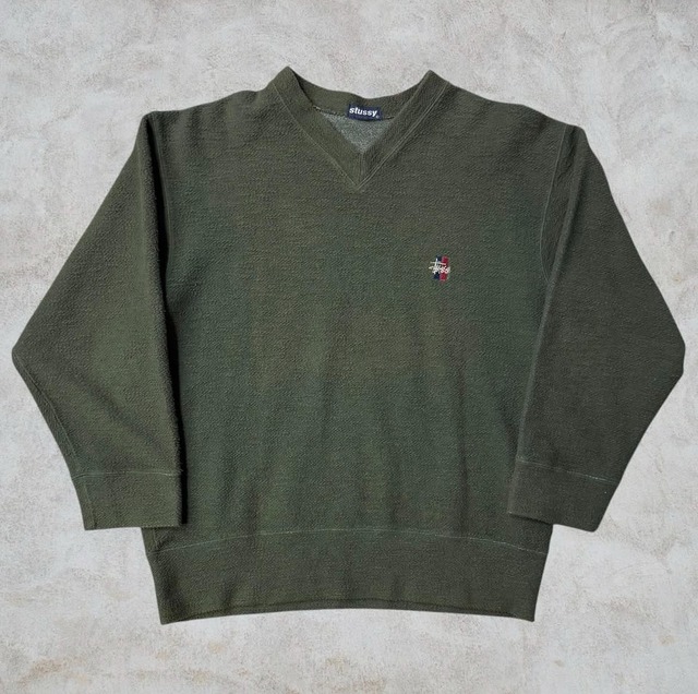 90’s old stussy Design Cotton Knit 【高円寺本店】