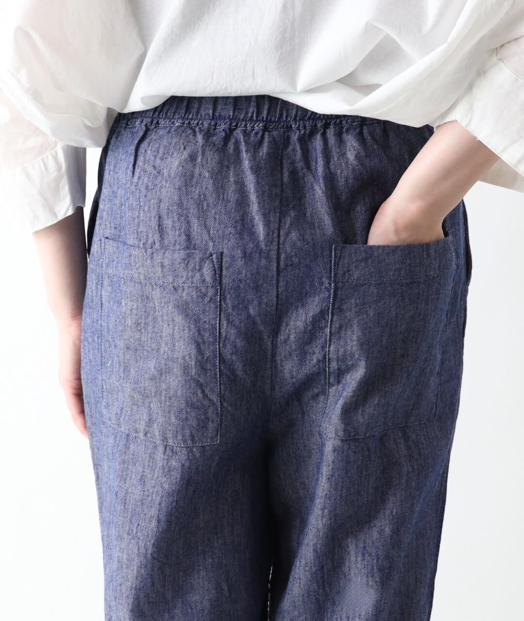SO/コットンリネンスラブツイル ギャザーストレートパンツ | ROOM