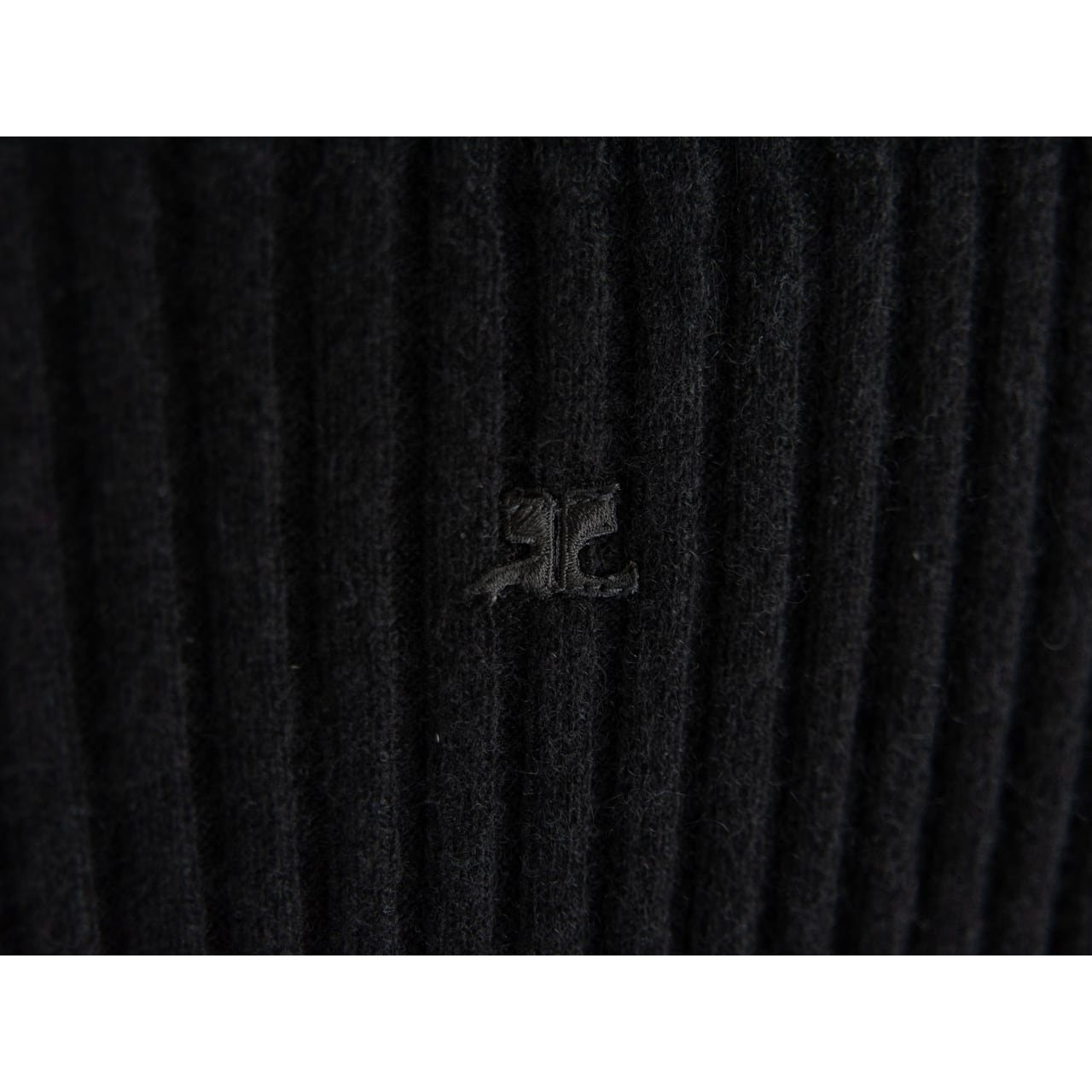 【courreges】Made in China 100% Cashmere High Neck H/S Sweater（クレージュ 中国製 半袖カシミヤハイネックセーター ニットプルオーバー）