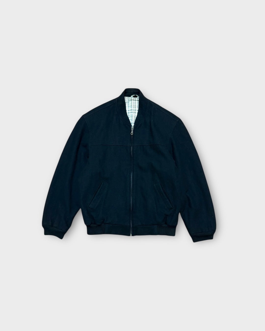 VINTAGE】1980's “ANTAGU SPORT” Wool Harrington Jacket Black MADE