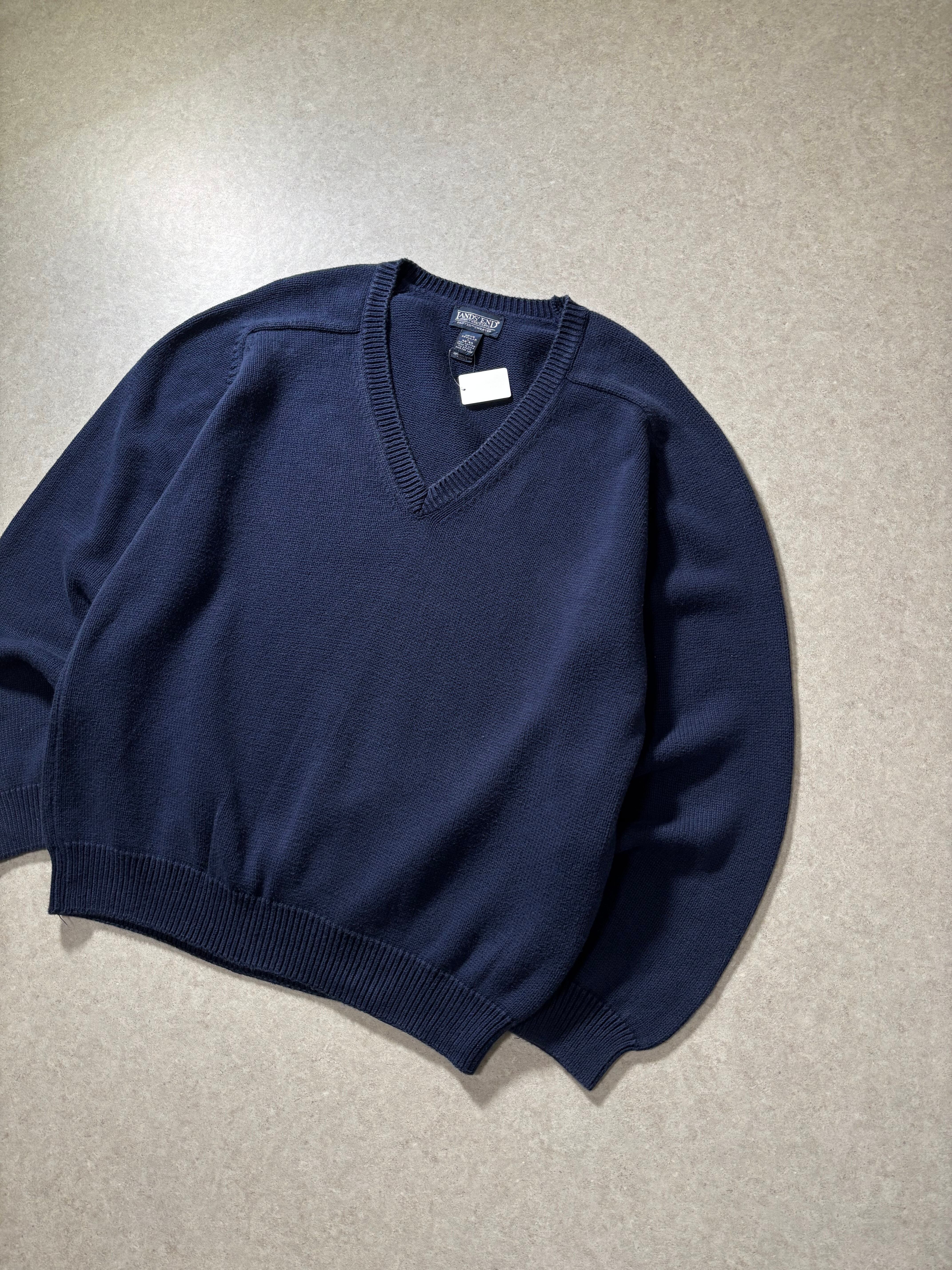 90s LANDS'END drifter cotton knit made in USA | 古着屋2000