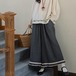 レース貼りフレアワイドパンツ ・8681