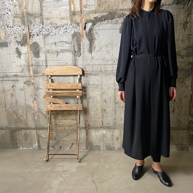 HYKE【ハイク】TAFFETA DRESS (16151 BLACK ).