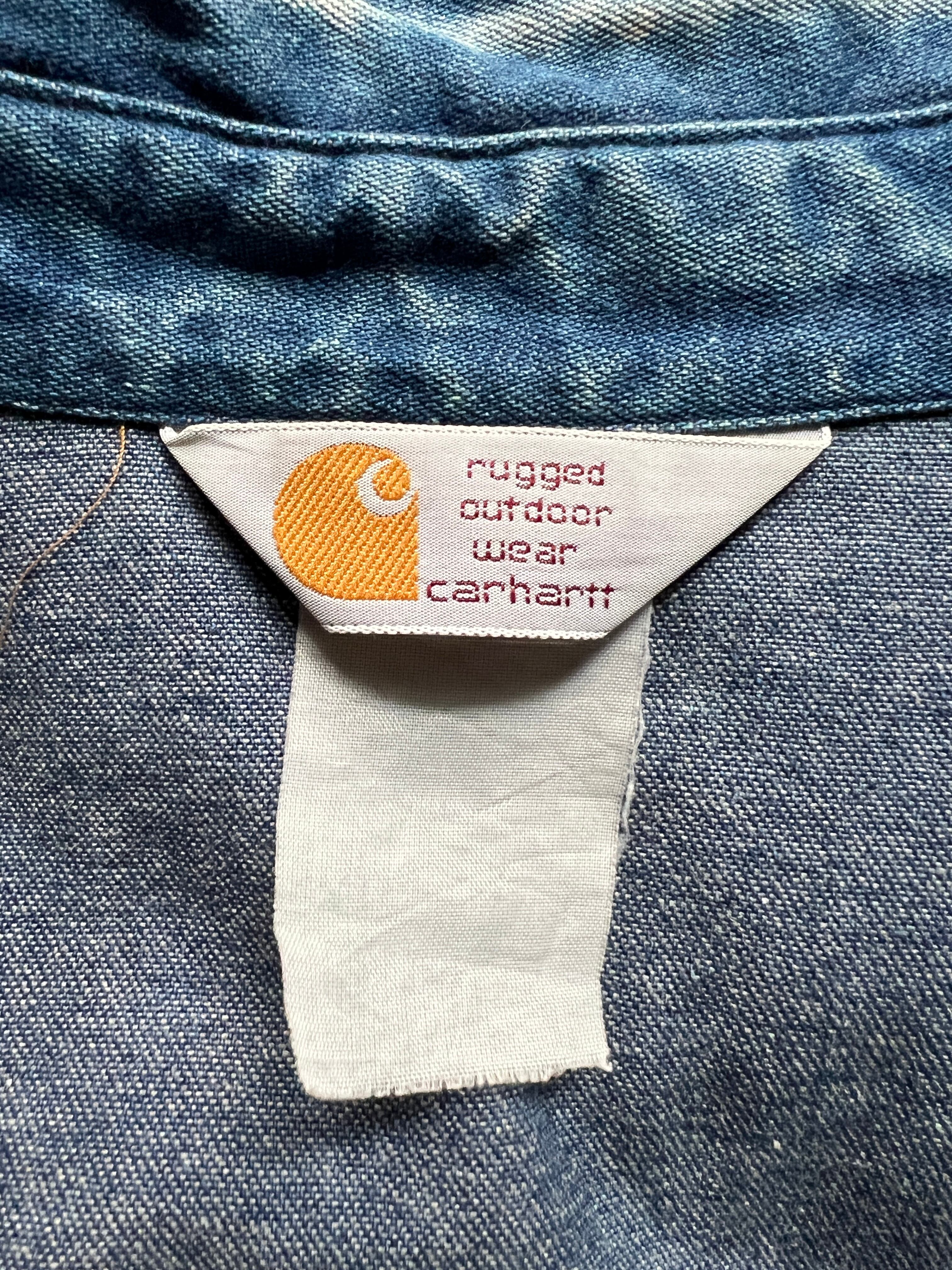 90's Carhartt デニムシャツ 実寸(L位)