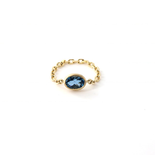 Muse Chain Ring - London Blue Topaz -