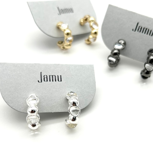 Jamu ピアス:クリアフープ