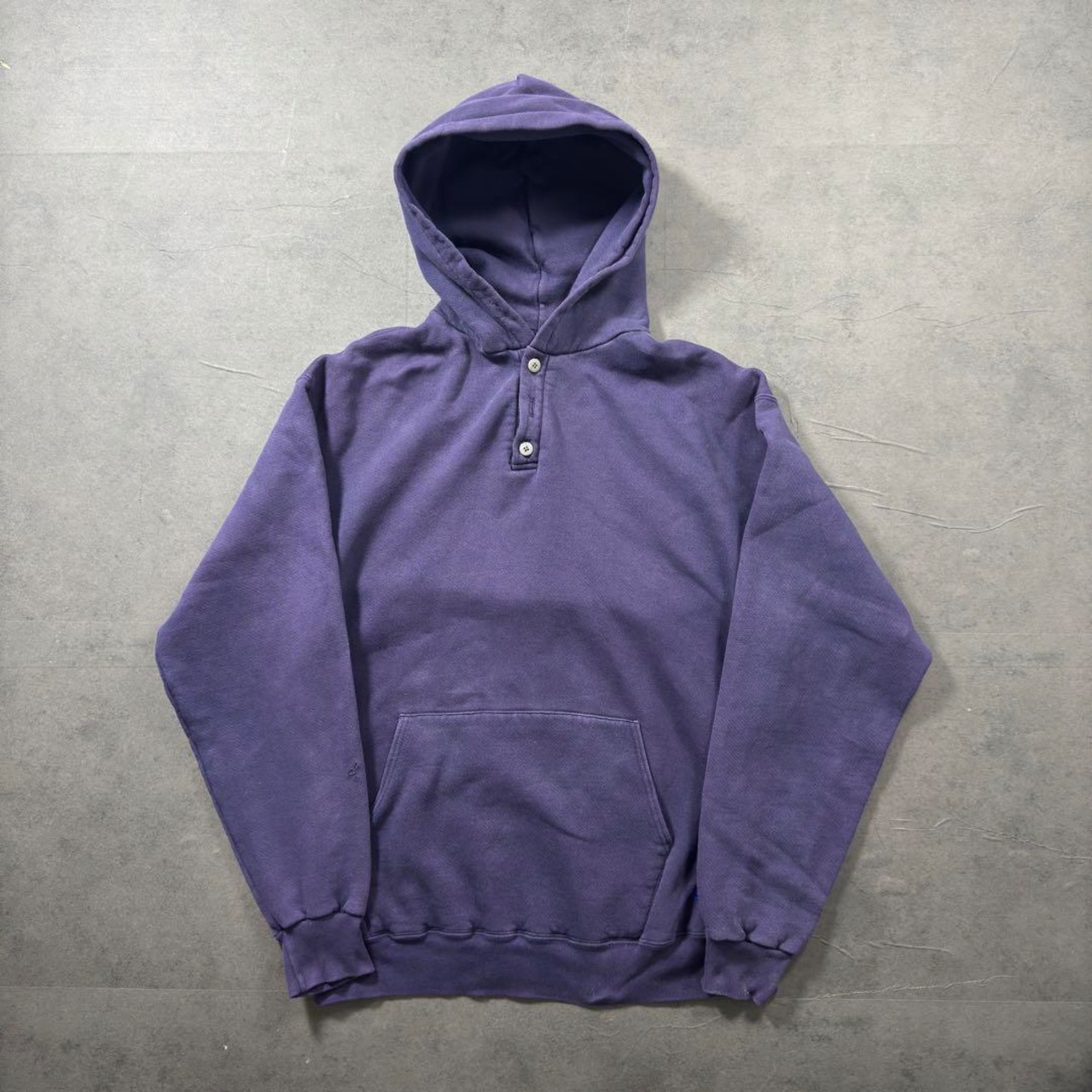 L.L.Bean × Russell 90s henry neck hoodie purple XL 古着 - 10