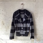 Thick striped compact jacket