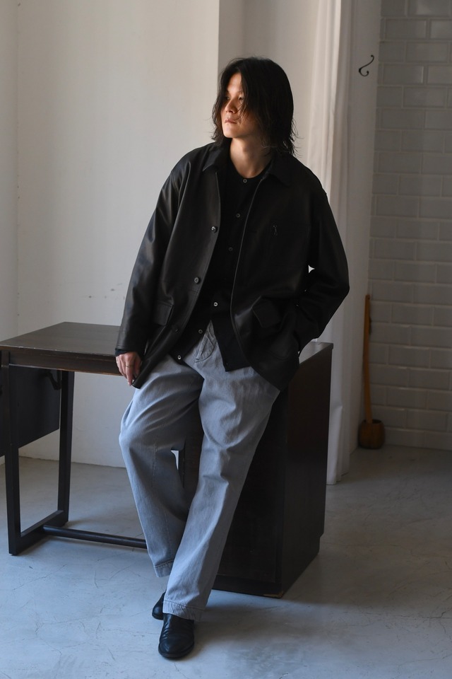 BISOWN / LUMB LEATHER HUNTING JACKET (BLACK)