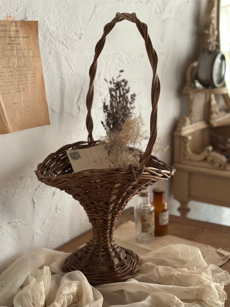 花摘みパニエ フラワーバスケット | Brocante de La Cocotte