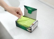 サンコー びっくりフレッシュ ペット用 食器洗い 水だけで汚れが落とせる ヌメリ落とし ぬめり取り 6×8cm 20枚入 グリーン BH-82