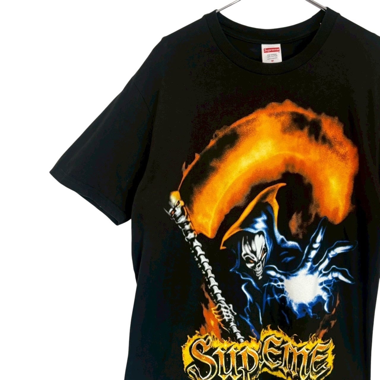 シュプリームリキッドロゴ センターロゴ Tシャツ sサイズ supreme シュプリーム Tシャツ M センターロゴ プリント 死神 | 古着屋