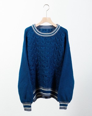 custom cable hand knitted sweater