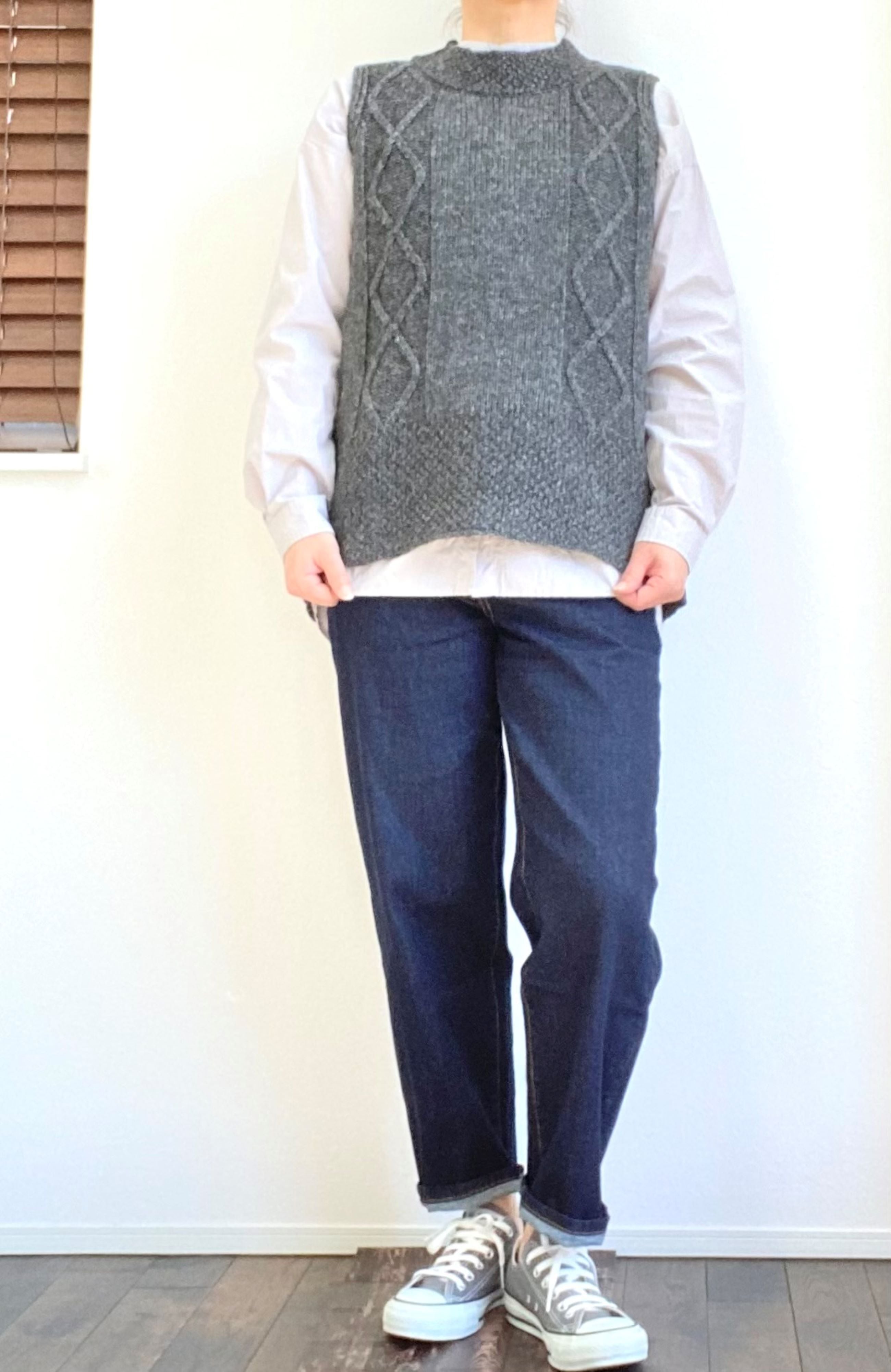 シェットランドウール ケーブル編ベスト | Doux robe