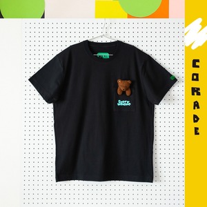 【予約販売商品】SorsorTシャツ　corade22年新作　Everywhere熊 Tシャツ  Black