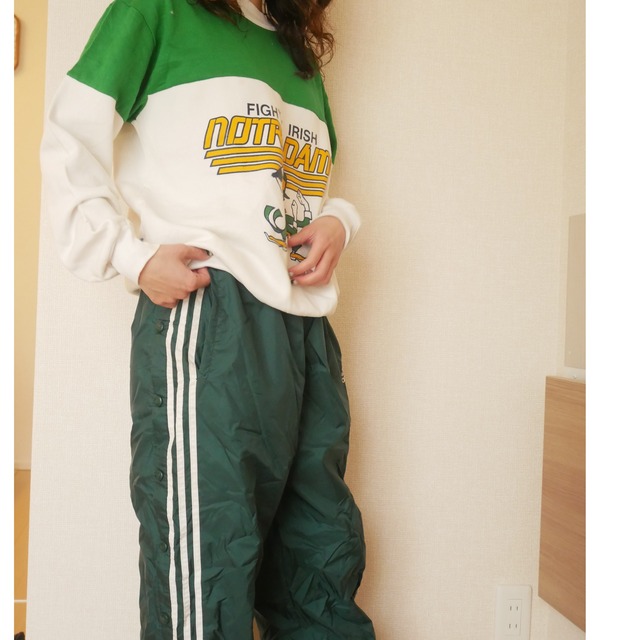 Adidas track pants green