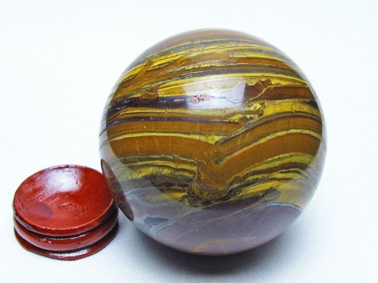 アイアンタイガーアイ 丸玉 68mm 一点物 151-9809 | 天然石