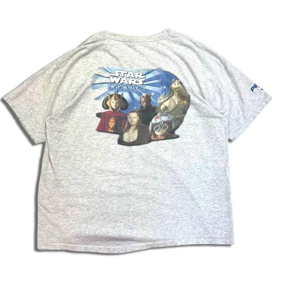 90s スターウォーズ ファントムメナス Tシャツ XL グレー STARWARS The ...